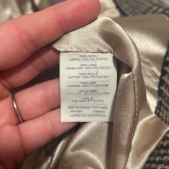 J. Crew Houndstooth Schoolboy Blazer Size 4 - Picture 6 of 7